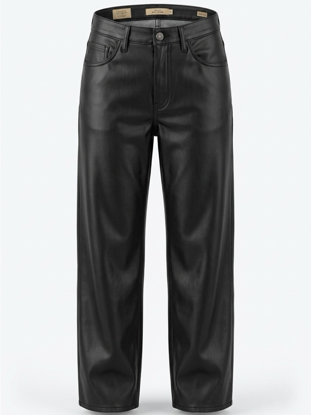 Levi's Black Faux Leather Pant—Wide leg
